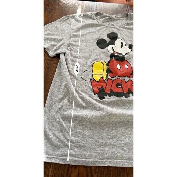 Disney Men's Mickey Mouse Large Classic Iconic Pose Graphic T-Shirt Gray Tee L - Picture 5 of 13